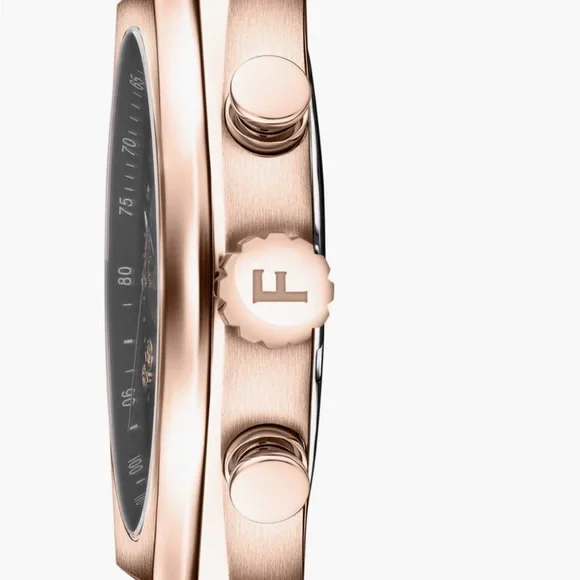 Ferragamo Watch Rose Gold Chronograph 42mm Silicone Strap - Picture 3 of 3